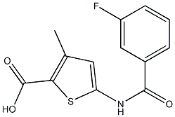 5-[(3-fluorobenzoyl)amino]-3-methylthiophene-2-carboxylic acid Struktur