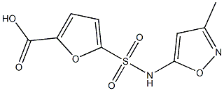 5-[(3-methyl-1,2-oxazol-5-yl)sulfamoyl]furan-2-carboxylic acid Struktur