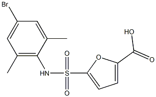 5-[(4-bromo-2,6-dimethylphenyl)sulfamoyl]furan-2-carboxylic acid Struktur