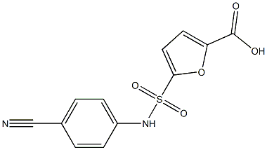 5-[(4-cyanophenyl)sulfamoyl]furan-2-carboxylic acid Struktur