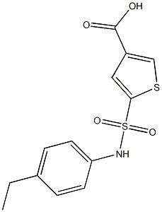 5-[(4-ethylphenyl)sulfamoyl]thiophene-3-carboxylic acid Struktur