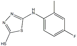 5-[(4-fluoro-2-methylphenyl)amino]-1,3,4-thiadiazole-2-thiol Struktur