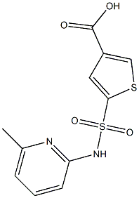 5-[(6-methylpyridin-2-yl)sulfamoyl]thiophene-3-carboxylic acid Struktur