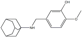 5-[(adamantan-1-ylamino)methyl]-2-methoxyphenol Struktur