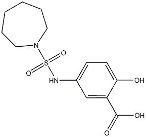 5-[(azepane-1-sulfonyl)amino]-2-hydroxybenzoic acid Struktur