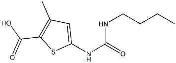 5-[(butylcarbamoyl)amino]-3-methylthiophene-2-carboxylic acid Struktur