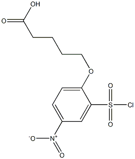 5-[2-(chlorosulfonyl)-4-nitrophenoxy]pentanoic acid Struktur