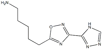 5-[3-(4H-1,2,4-triazol-3-yl)-1,2,4-oxadiazol-5-yl]pentan-1-amine Struktur