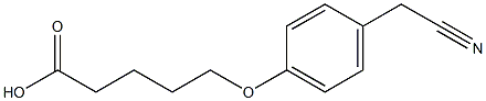 5-[4-(cyanomethyl)phenoxy]pentanoic acid Struktur