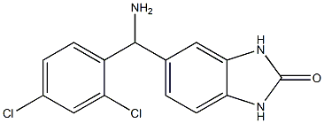 5-[amino(2,4-dichlorophenyl)methyl]-2,3-dihydro-1H-1,3-benzodiazol-2-one Struktur