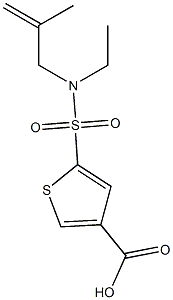 5-[ethyl(2-methylprop-2-en-1-yl)sulfamoyl]thiophene-3-carboxylic acid Struktur