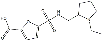 5-{[(1-ethylpyrrolidin-2-yl)methyl]sulfamoyl}furan-2-carboxylic acid Struktur