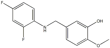 5-{[(2,4-difluorophenyl)amino]methyl}-2-methoxyphenol Struktur