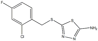 5-{[(2-chloro-4-fluorophenyl)methyl]sulfanyl}-1,3,4-thiadiazol-2-amine Struktur