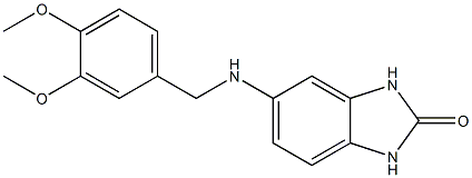 5-{[(3,4-dimethoxyphenyl)methyl]amino}-2,3-dihydro-1H-1,3-benzodiazol-2-one Struktur