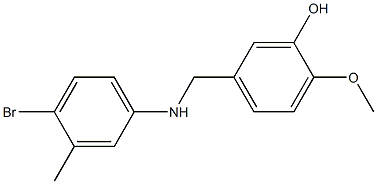 5-{[(4-bromo-3-methylphenyl)amino]methyl}-2-methoxyphenol Struktur