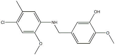 5-{[(4-chloro-2-methoxy-5-methylphenyl)amino]methyl}-2-methoxyphenol Struktur