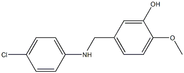 5-{[(4-chlorophenyl)amino]methyl}-2-methoxyphenol Struktur