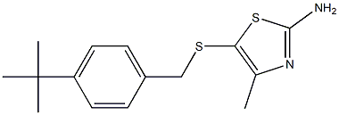 5-{[(4-tert-butylphenyl)methyl]sulfanyl}-4-methyl-1,3-thiazol-2-amine Struktur