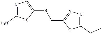 5-{[(5-ethyl-1,3,4-oxadiazol-2-yl)methyl]sulfanyl}-1,3-thiazol-2-amine Struktur