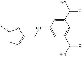 5-{[(5-methylfuran-2-yl)methyl]amino}benzene-1,3-dicarboxamide Struktur