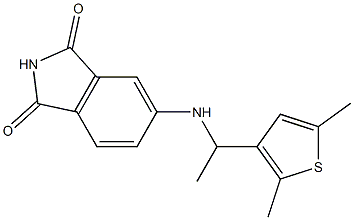 5-{[1-(2,5-dimethylthiophen-3-yl)ethyl]amino}-2,3-dihydro-1H-isoindole-1,3-dione Struktur