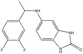 5-{[1-(3,4-difluorophenyl)ethyl]amino}-2,3-dihydro-1H-1,3-benzodiazol-2-one Struktur