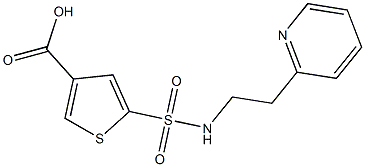 5-{[2-(pyridin-2-yl)ethyl]sulfamoyl}thiophene-3-carboxylic acid Struktur