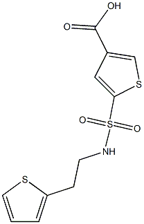 5-{[2-(thiophen-2-yl)ethyl]sulfamoyl}thiophene-3-carboxylic acid Struktur