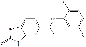 5-{1-[(2,5-dichlorophenyl)amino]ethyl}-2,3-dihydro-1H-1,3-benzodiazol-2-one Struktur