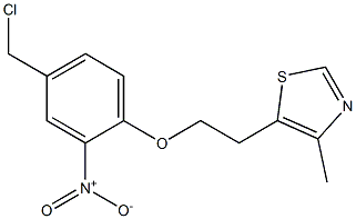 5-{2-[4-(chloromethyl)-2-nitrophenoxy]ethyl}-4-methyl-1,3-thiazole Struktur