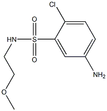 5-amino-2-chloro-N-(2-methoxyethyl)benzene-1-sulfonamide Struktur