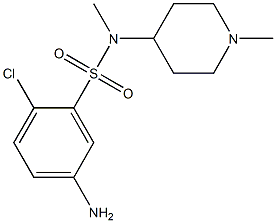 5-amino-2-chloro-N-methyl-N-(1-methylpiperidin-4-yl)benzene-1-sulfonamide Struktur