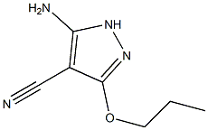 5-amino-3-propoxy-1H-pyrazole-4-carbonitrile Struktur