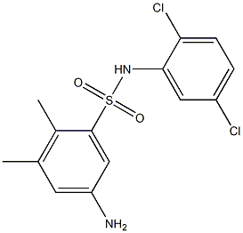 5-amino-N-(2,5-dichlorophenyl)-2,3-dimethylbenzene-1-sulfonamide Struktur