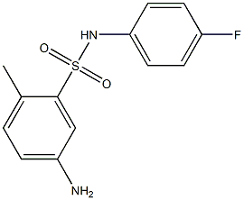 5-amino-N-(4-fluorophenyl)-2-methylbenzene-1-sulfonamide Struktur