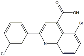 5-bromo-2-(3-chlorophenyl)quinoline-4-carboxylic acid Struktur