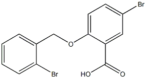 5-bromo-2-[(2-bromophenyl)methoxy]benzoic acid Struktur