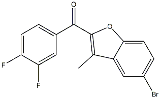 5-bromo-2-[(3,4-difluorophenyl)carbonyl]-3-methyl-1-benzofuran Struktur