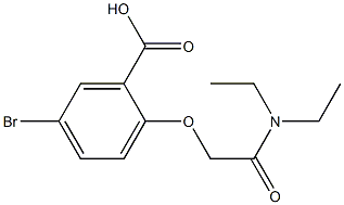 5-bromo-2-[(diethylcarbamoyl)methoxy]benzoic acid Struktur