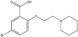 5-bromo-2-[2-(piperidin-1-yl)ethoxy]benzoic acid Struktur