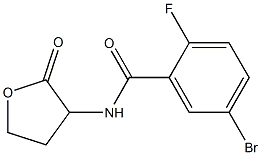 5-bromo-2-fluoro-N-(2-oxooxolan-3-yl)benzamide Struktur