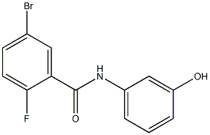 5-bromo-2-fluoro-N-(3-hydroxyphenyl)benzamide Struktur