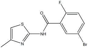 5-bromo-2-fluoro-N-(4-methyl-1,3-thiazol-2-yl)benzamide Struktur