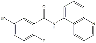 5-bromo-2-fluoro-N-quinolin-5-ylbenzamide Struktur