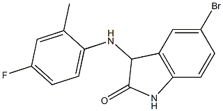 5-bromo-3-[(4-fluoro-2-methylphenyl)amino]-2,3-dihydro-1H-indol-2-one Struktur