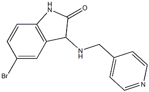 5-bromo-3-[(pyridin-4-ylmethyl)amino]-2,3-dihydro-1H-indol-2-one Struktur