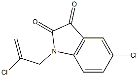 5-chloro-1-(2-chloroprop-2-en-1-yl)-2,3-dihydro-1H-indole-2,3-dione Struktur