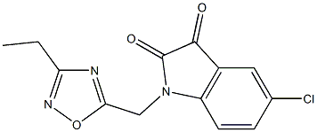 5-chloro-1-[(3-ethyl-1,2,4-oxadiazol-5-yl)methyl]-2,3-dihydro-1H-indole-2,3-dione Struktur