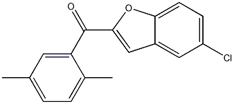 5-chloro-2-[(2,5-dimethylphenyl)carbonyl]-1-benzofuran Struktur